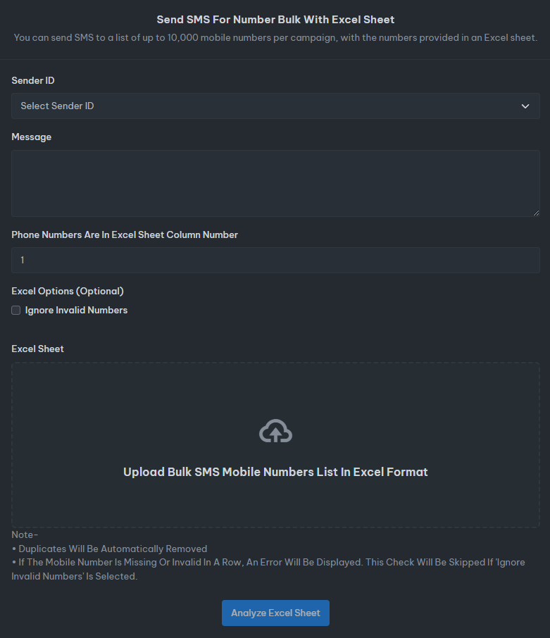 SMS Gateway Interface